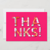 Waterverf Tartan Plaid Pinks Pattern Bedankt (Voorkant)