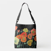 Waterverf tas van Oranje en zwarte papaver (Achterkant)