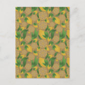 Waterverf Taupe Lemon Fruit Pattern Briefkaart (Voorkant)