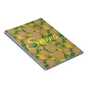 Waterverf Taupe Lemon Fruit Personated Notitieboek (Rechterzijde)