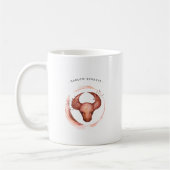 Waterverf Taurus Astrologie Zodiac Sign | Monogram Koffiemok (Links)