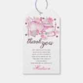 Waterverf Tea Party Glitter Personalized Cadeaulabel (Voorkant)