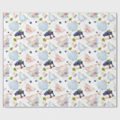 Waterverf Tea Party Patroon Cadeaupapier (Vlak)