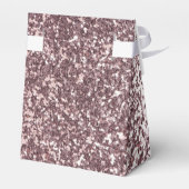 Waterverf Tea Party Personalized roze glitter Bedankdoosjes (Achterkant)