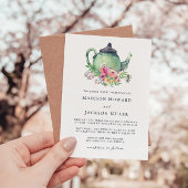 Waterverf Tea Party Wedding Kaart