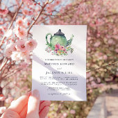 Waterverf Tea Party Wedding Kaart