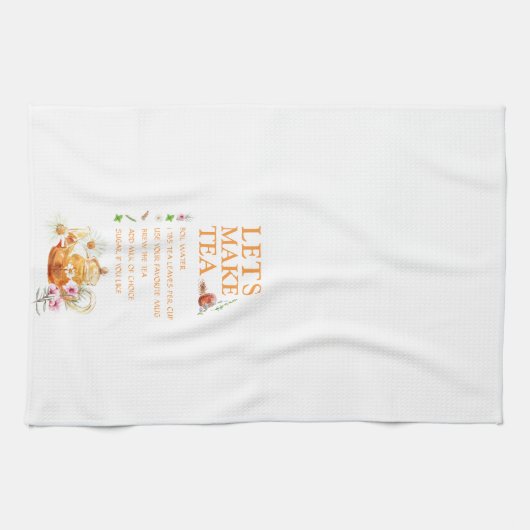 Waterverf Tea Recipe - Keukenhanddoeken (Horizontaal)