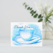 Waterverf Teacup Bedankt kaarten (Staand voorkant)