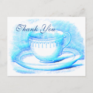 Waterverf Teacup Bedankt kaarten