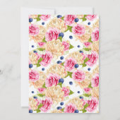 Waterverf Teacup Bouquet Flowers Bridal Brunch Kaart (Achterkant)