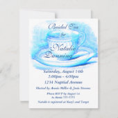 Waterverf Teacup Bridal Shower Invitations Kaart (Voorkant)