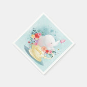 Waterverf Teacup Elephant Servet (Hoek)