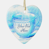 Waterverf Teacup Personalized Ornament (Rechts)