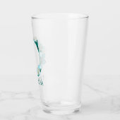 Waterverf Teal en Gouden Monogram Letter C Glas (Links)