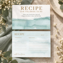 Waterverf Teal & Goud Receptkaart Bruidsfeest
