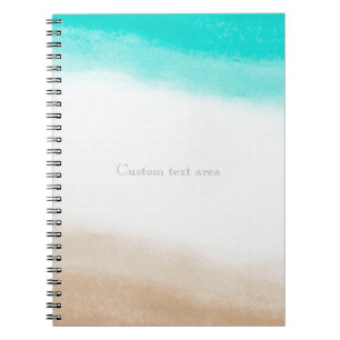 Waterverf Teal & Tan Elegante Strand Water & Zand Notitieboek