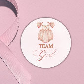 Waterverf Team Meisje Gender Reveal Sticker