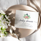 Waterverf Teapot Baby shower Kaart