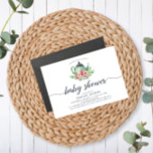 Waterverf Teapot Baby shower Kaart