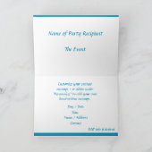  Waterverf Teapot & Cup Tea Party nodigt uit Kaart (Binnen)