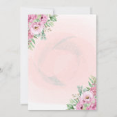 Waterverf Teapot Tea cup Floral Baby shower Kaart (Achterkant)