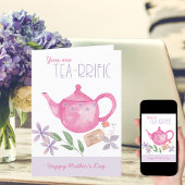 Waterverf Teapot Tea-specifieke Moederdag Kaart