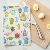  Waterverf Teapots en Koffiepotten Theedoek (Quarter Fold)