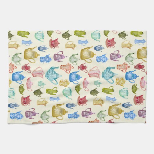  Waterverf Teapots en Koffiepotten Theedoek (Horizontaal)