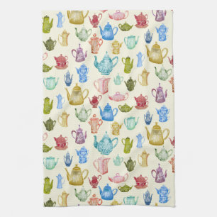  Waterverf Teapots en Koffiepotten Theedoek