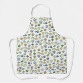 Waterverf Teapots Tea Pattern Schort (Voorkant)