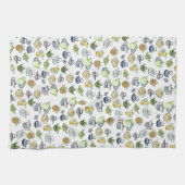 Waterverf Teapots Tea Pattern Theedoek (Horizontaal)