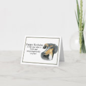 Waterverf Teckel Gelukkige Verjaardag Kaart (Voorkant)