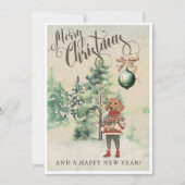  Waterverf teckel hond Feestdagenkaart (Voorkant)