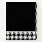 Waterverf Teckel Zwart Wit Custom Name Notitieboek (Achterkant)