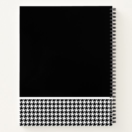 Waterverf Teckel Zwart Wit Custom Name Notitieboek (Achterkant)