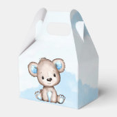 Waterverf Teddy Bear Baby shower Bedankdoosjes (Achterkant)