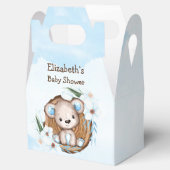 Waterverf Teddy Bear Baby shower Bedankdoosjes (Geopend)