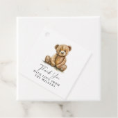 Waterverf Teddy Bear Baby shower Dank u Bedankjes Labels (In situ)