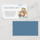 Waterverf Teddy Bear Baby shower Informatiekaartje (Voorkant / Achterkant)