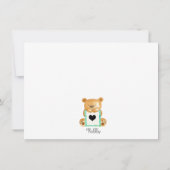 Waterverf Teddy Bear Baby shower Invite Kaart (Achterkant)