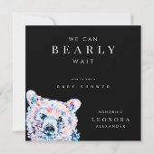 Waterverf Teddy Bear Baby shower Kaart (Voorkant)