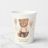 Waterverf Teddy Bear Baby shower Papieren Bekers (Voorkant)