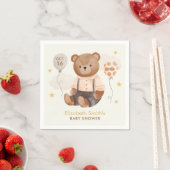 Waterverf Teddy Bear Baby shower Servet (Insitu)