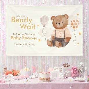 Waterverf Teddy Bear Baby shower Spandoek