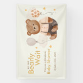 Waterverf Teddy Bear Baby shower Spandoek (Verticaal)