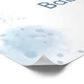 Waterverf Teddy Bear Baby shower Welkom Poster (Hoek)