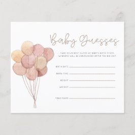 Waterverf Teddy Bear Balloons Baby Raad spel