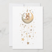 Waterverf Teddy Bear Balloons Jongen Baby shower Kaart (Achterkant)