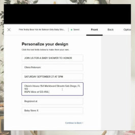 Waterverf Teddy Bear BBQ Baby shower voor jongens Kaart