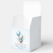 Waterverf Teddy Bear Blue Balloon Baby shower Bedankdoosjes (Geopend)